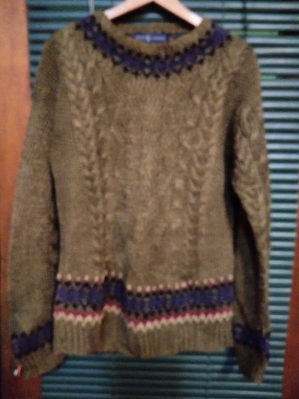 Vintage Ralph Lauren Handknit Jute Sweater Size M Sold As Is
